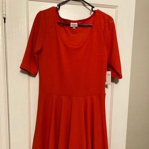 Red Lularoe Nicole dress